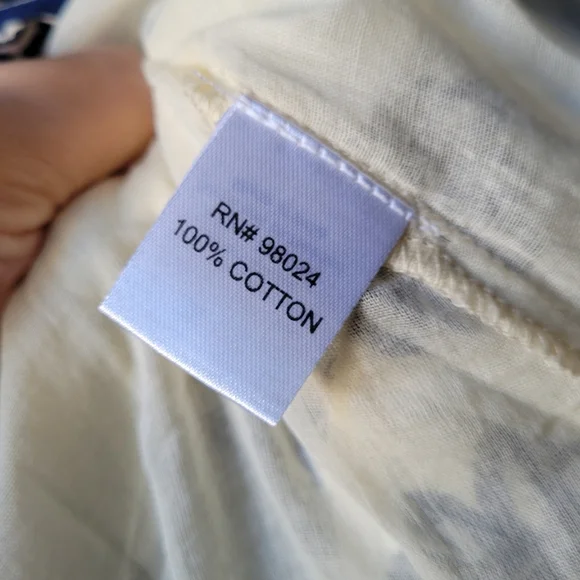 Anthropologie Love the Label Dagmar Ivory Navy Printed Sybille Skirt Small $295 - Picture 8 of 11